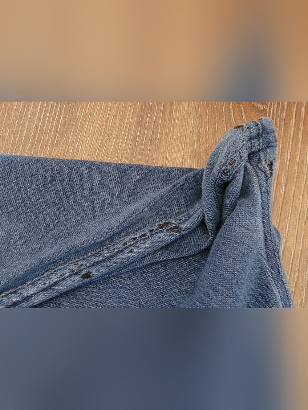 Women's Denim Leggings - Picture 2 of 3